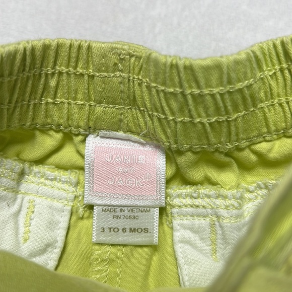 Janie and Jack baby girl shorts lime green braided belt - Picture 3 of 5